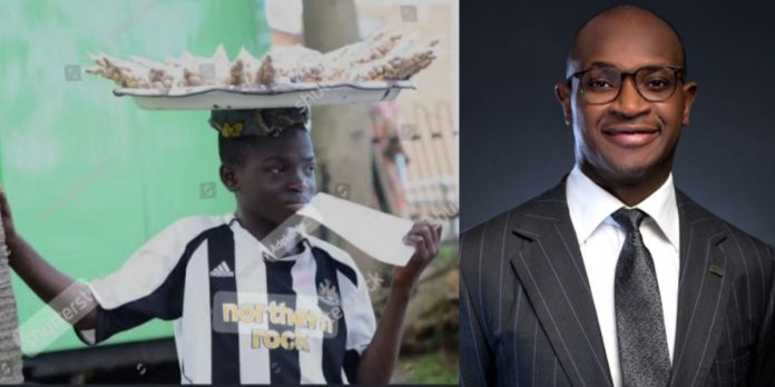 How little boy selling groundnut receives a full scholarship from FCMB CEO