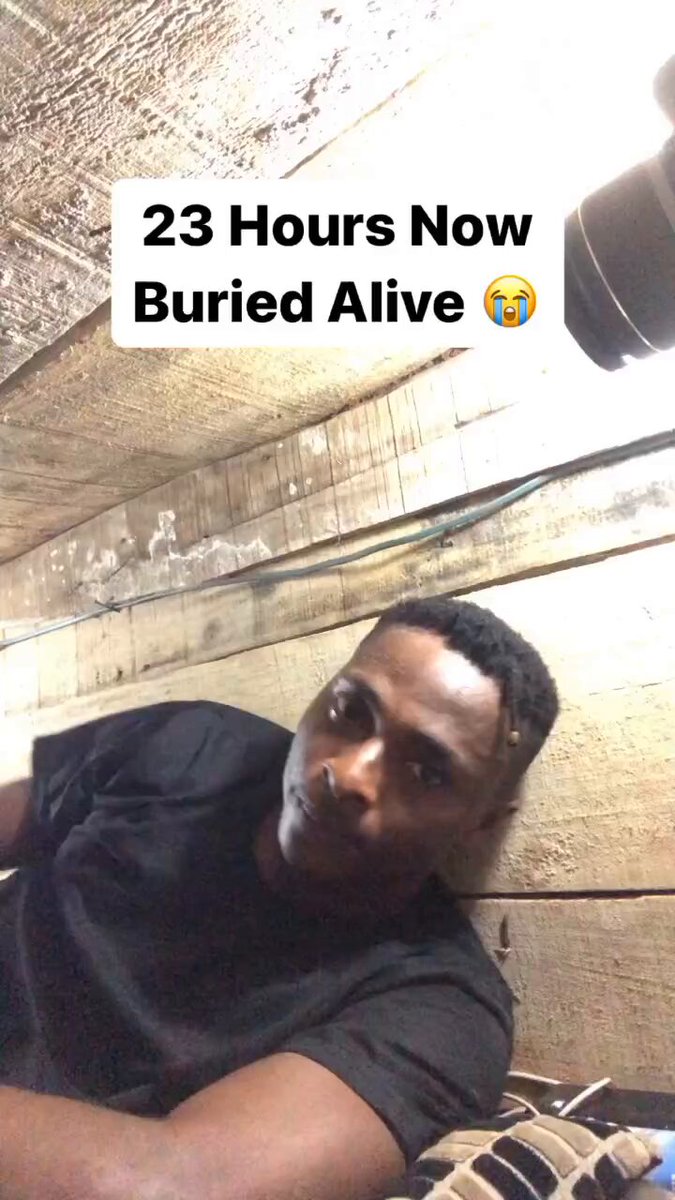 Nigerian man, Young C spends 23 hours buried alive in Coffin (Video)